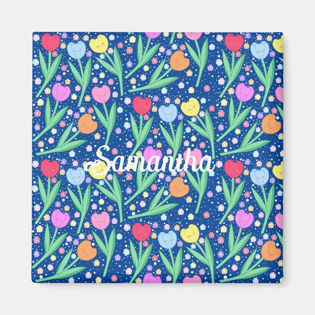 Färgämnen för tulpanblommor magnet (Framsidan)