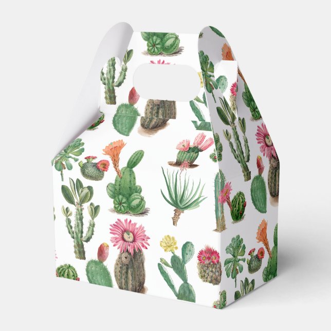 Färgämnen för vattenfärgaktus- och succulents-blom presentaskar (Framsidan Sidan)