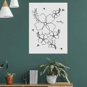Färgämnen för växter och humlor poster