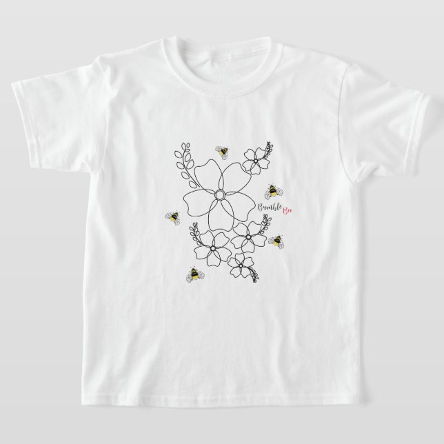 Färgämnen för växter och humlor t shirt (Laydown)