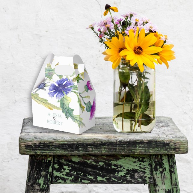 Färgämnen för vilda blommor bröllop presentaskar (Skapare uppladdad)