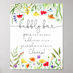 Färgämnen för vilda blommor Bubly pub Poster