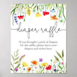 Färgämnen för vilda blommor vår Kapperstecken Poster