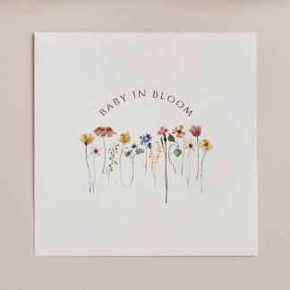 Färgämnen för Wildblomma Baby i babyskor för blomm Pappersservett