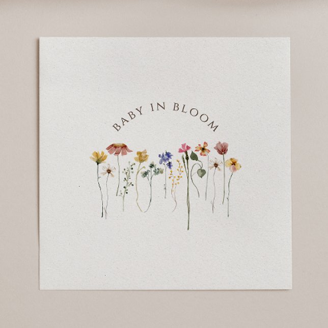 Färgämnen för Wildblomma Baby i babyskor för blomm Pappersservett (Skapare uppladdad)