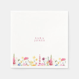 Färgämnen för Wildblommor Anpassningsbar Rosa Namn Pappersservett