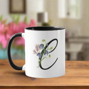 Färgämnen för Wildblommor & Black Initial "C"-Söt Mugg