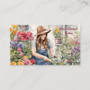 Färgämnen för Wildblommor Gardener Blommigt Errand Visitkort