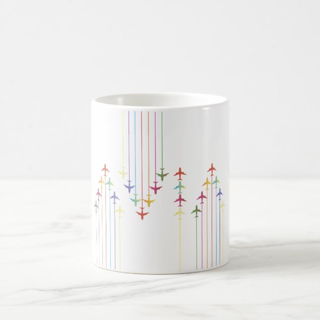 Färgämnen från Flygplan Silhouettes Kaffemugg (Center)