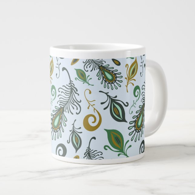 Färgämnen från olika fjädrar jumbo mugg (Framsida höger)