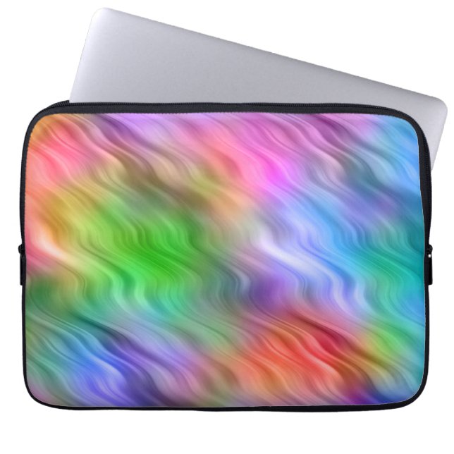 Färgämnen från vilda blommor Vågigt Struktur Laptop Sleeve (Framsidan)
