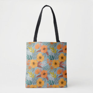 Färgämnen Hand plockade Flowers Mönster Tygkasse