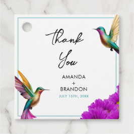 Färgämnen Hummingbird Lila Daisy Bröllop Gåvor Etiketter