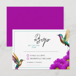 Färgämnen Hummingbird Lila Daisy Bröllop OSA Kort