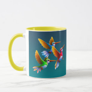 Färgämnen Hummingbird under flygning Mugg