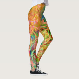 Färgämnen i Abstrakt Art Leggings