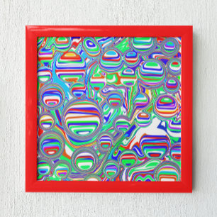 Färgämnen i Bubbles Abstrakt Digital Art Poster