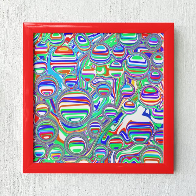 Färgämnen i Bubbles Abstrakt Digital Art Poster (Skapare uppladdad)