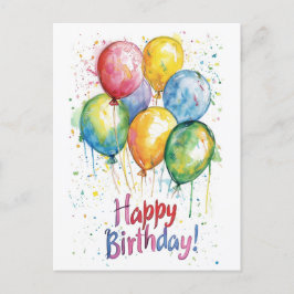 Färgämnen i Grattis på födelsedagen I-ballonger av Vykort