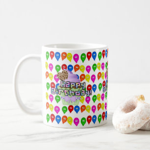 Färgämnen i grattis på födelsedagen Mugg