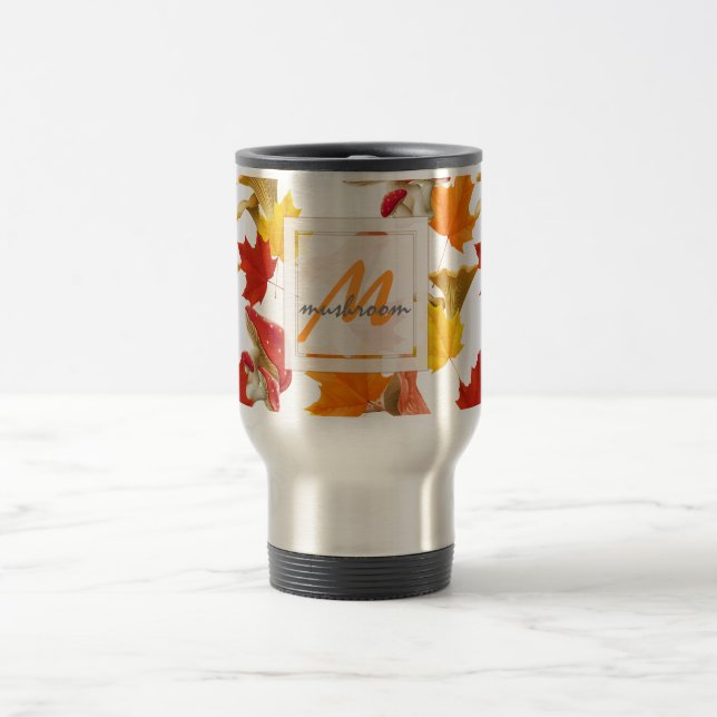 Färgämnen i Höst löv och svampar Monogram Resemugg (Center)