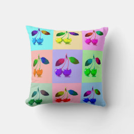 Färgämnen i körsbär - poppost kudde