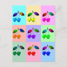 Färgämnen i körsbär - poppost vykort