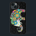 Färgämnen i kute Blommor Elefant Design 2<br><div class="desc">Färgbelagd texturerad återbestrålning av blommor i form av en elefant. elefant från mor och baby</div>