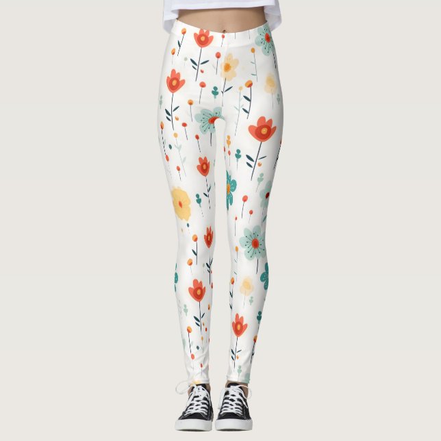 Färgämnen i Mönster Leggings (Framsida)
