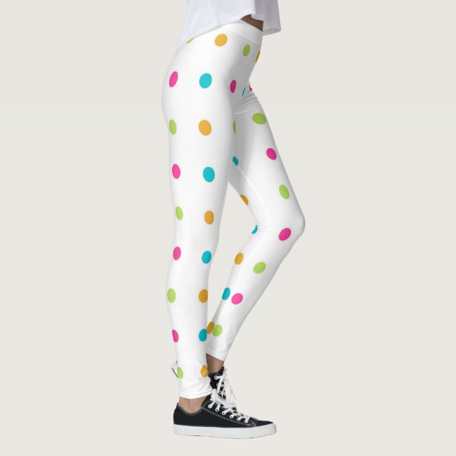 Färgämnen i Polka dots Spandex Leggings (Höger)