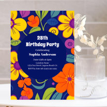 Färgämnen i Retro-blommor-Dopamin Stil