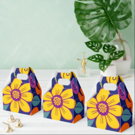 Färgämnen i Retro-blommor-Dopamin Stil Presentaskar