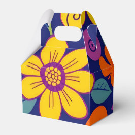 Färgämnen i Retro-blommor-Dopamin Stil Presentaskar