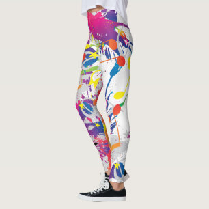 Färgämnen i Stänk och Musik noter Leggings
