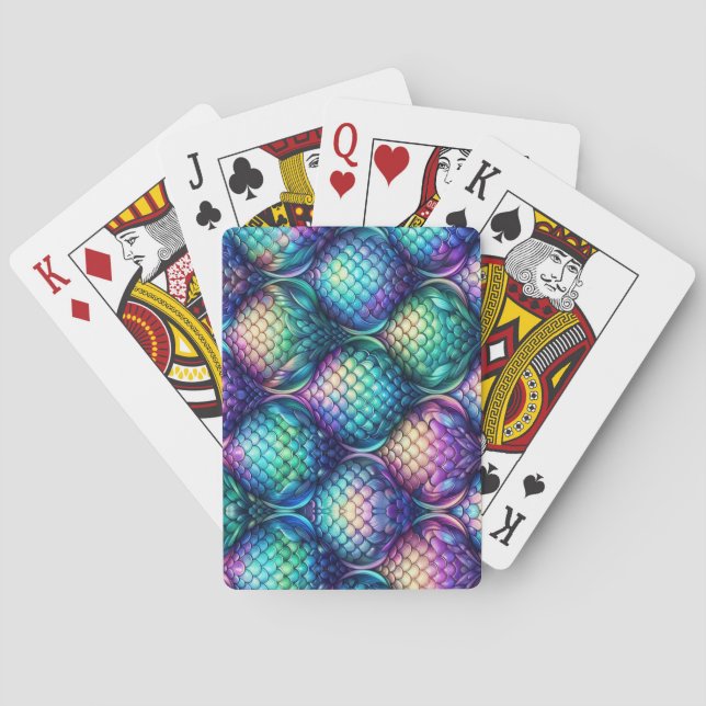Färgämnen/irider/vattenlevande skalor casinokort (Baksidan)