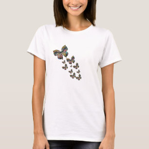 Färgämnen Konstgjord Boho Flies TShirt T Shirt