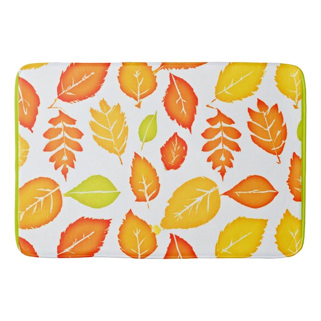 Färgämnen Löv Mönster Badrumsmatta (Framsidan)