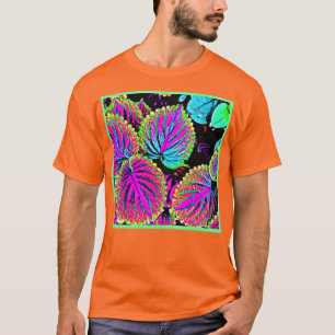 Färgämnen Löv Mönster T Shirt