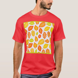 Färgämnen Löv Mönster T Shirt