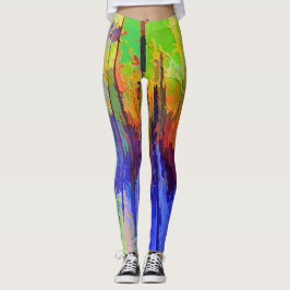 Färgämnen med abstrakt design leggings