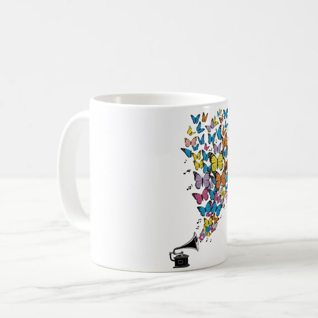 Färgämnen med gramofon kaffemugg (Framsida vänster)