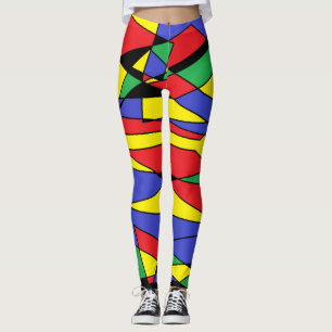 Färgämnen Mönster Abstrakt Färg Leggings