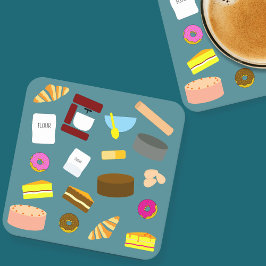 Färgämnen och bakverk Underlägg Papper Kvadrat