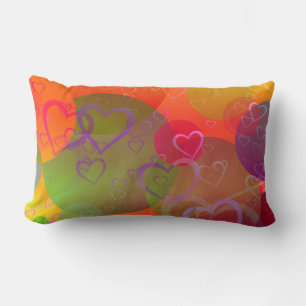 Färgämnen och ballonger Mönster Lumbarkudde