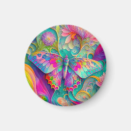 Färgämnen och blommor av Psychedelic Butterfly Magnet