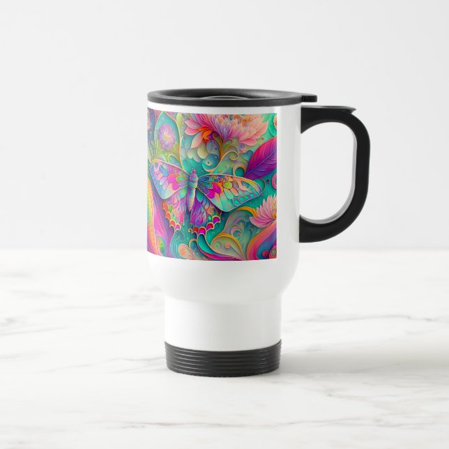 Färgämnen och blommor av Psychedelic Butterfly Resemugg (Höger)