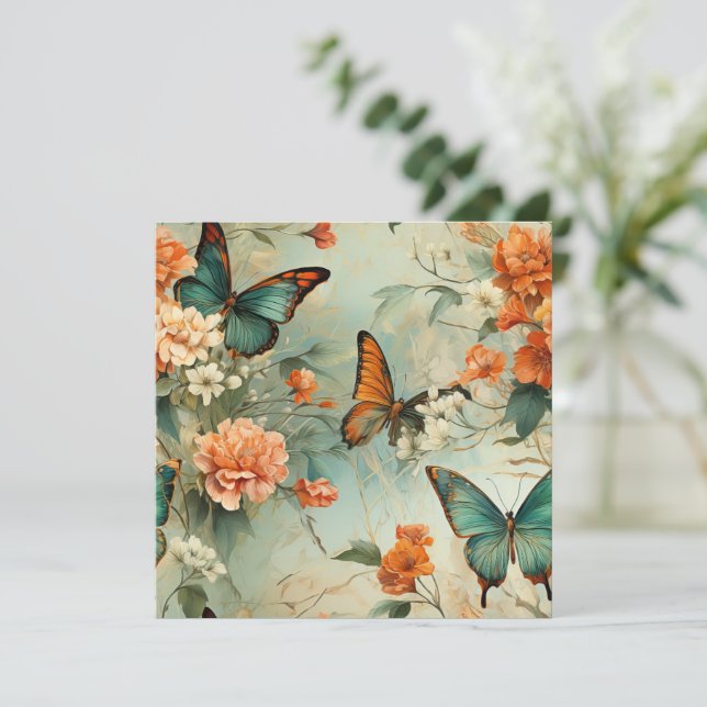 Färgämnen och blommor av Vintage (10) (Stående Fram)