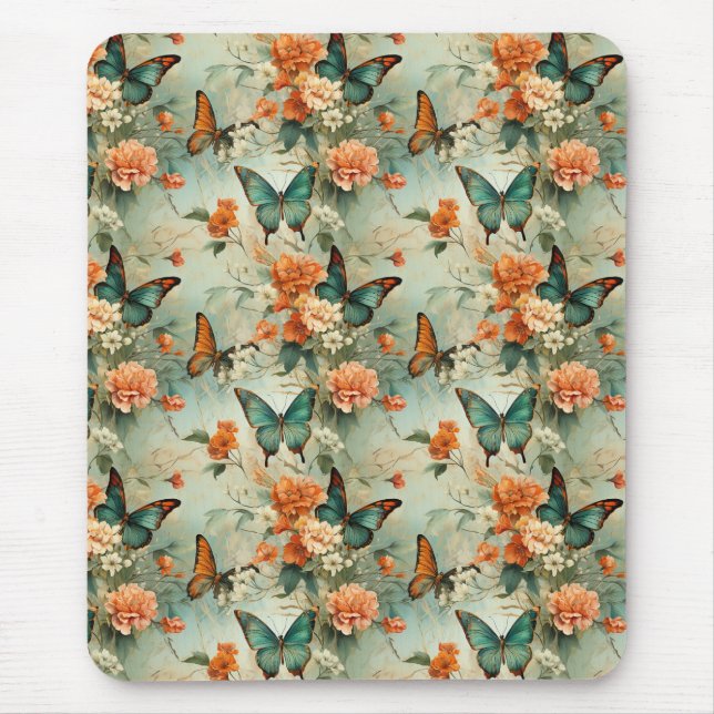 Färgämnen och blommor av Vintage (10) Musmatta (Framsidan)