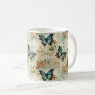 Färgämnen och blommor av Vintage (12) Kaffemugg
