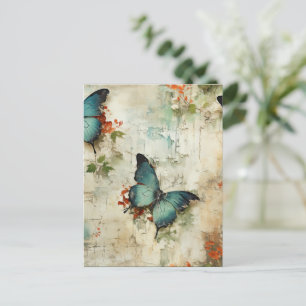 Färgämnen och blommor av Vintage (12) Vykort